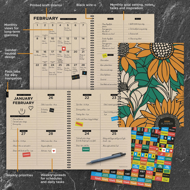 2026 Growing Helios Large Weekly Monthly Planner
