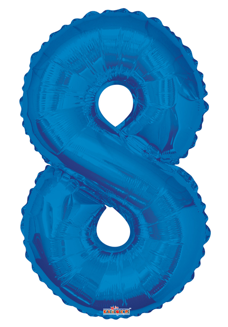 Royal Blue #8 Mylar Balloon