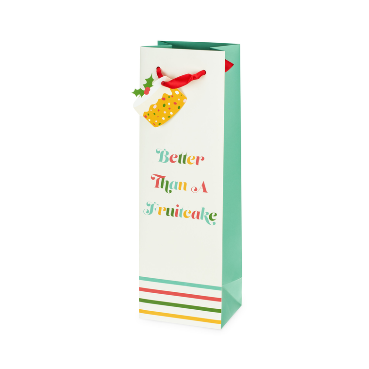 Better Than A Fruitcake Single-Bottle Wine Bag by Cakewalk