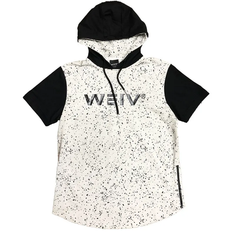 White Splatter Logo Hoody Tee