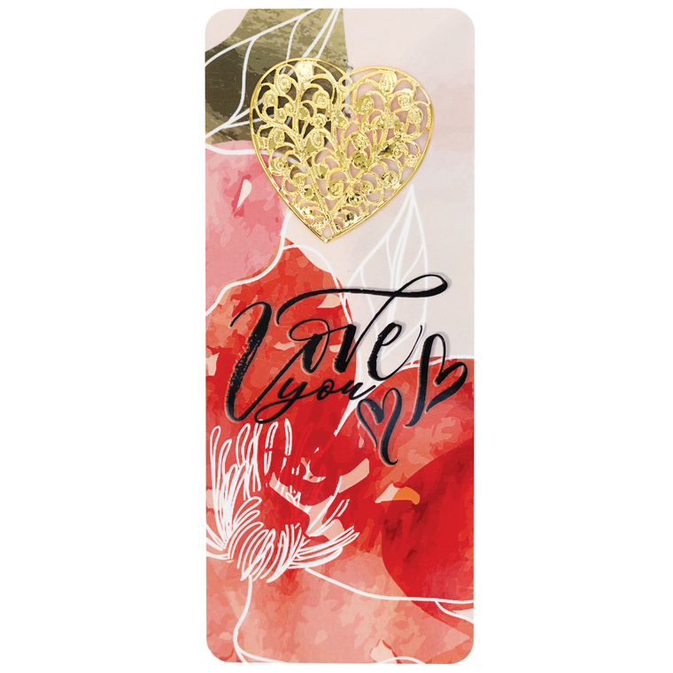 Embellished Bookcard Love You