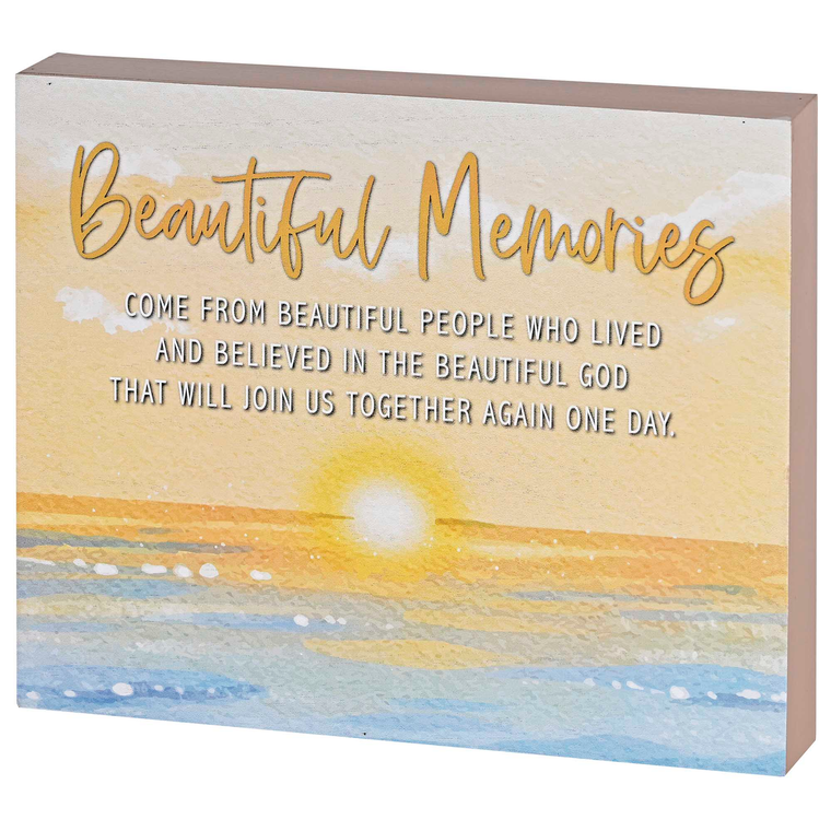 Tabletop Plaque Beautiful Memories 10x8