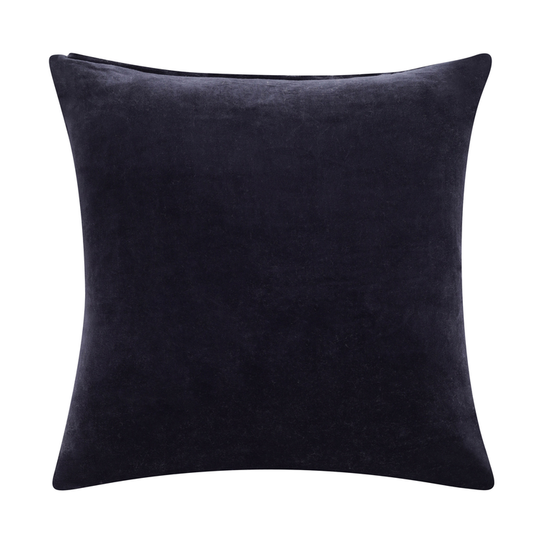 20" Black Cotton Throw Pillow