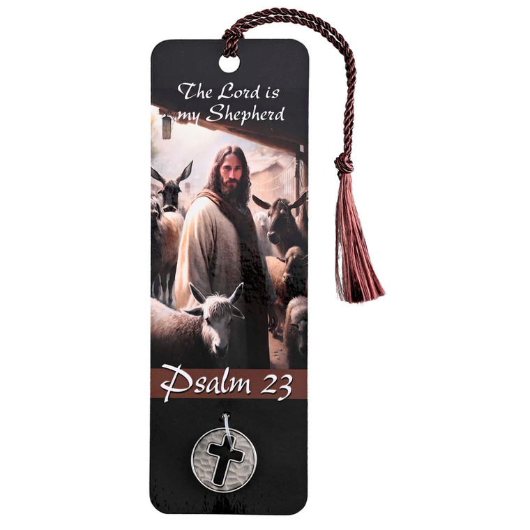 Tassel Coin Bookmark Psalm 23 Cross