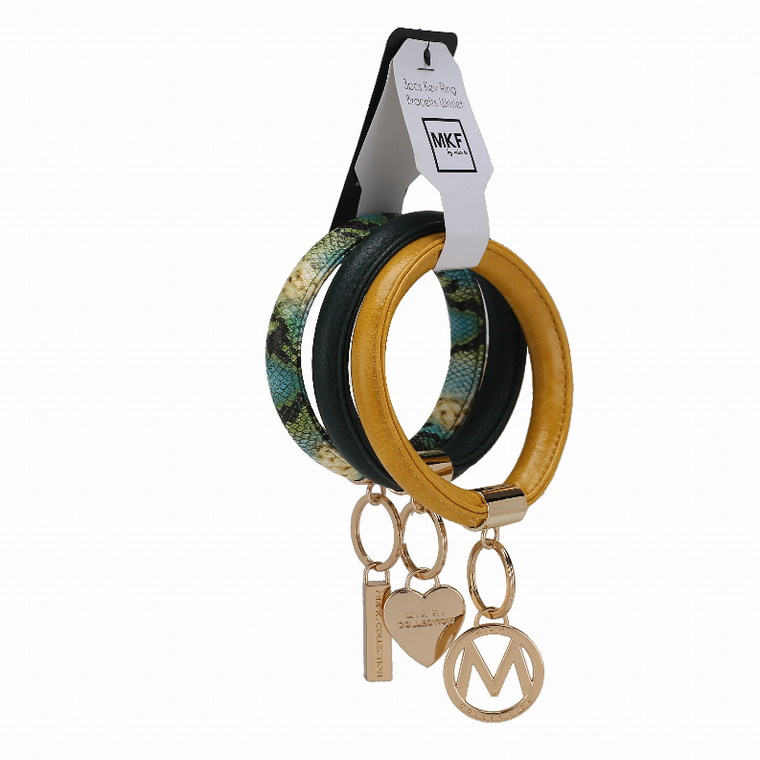 Jasmine Vegan Leather Women's Wristlet Keychain set- 3 pieces