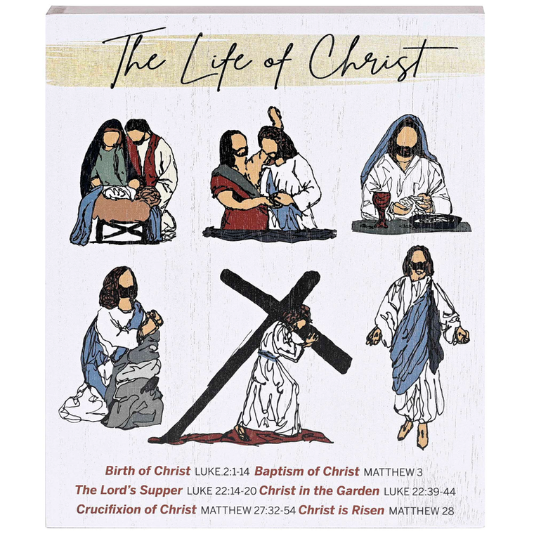 Tabletop Plaque The Life Of Christ