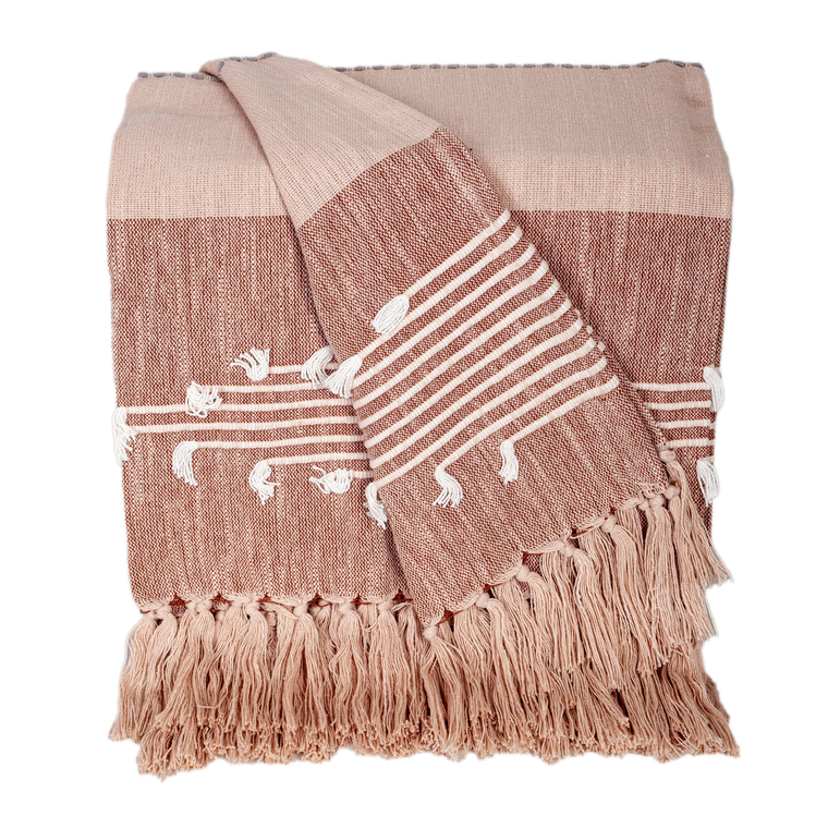 Add Warmth with the Cotton Slub Throw from Parkland Collection