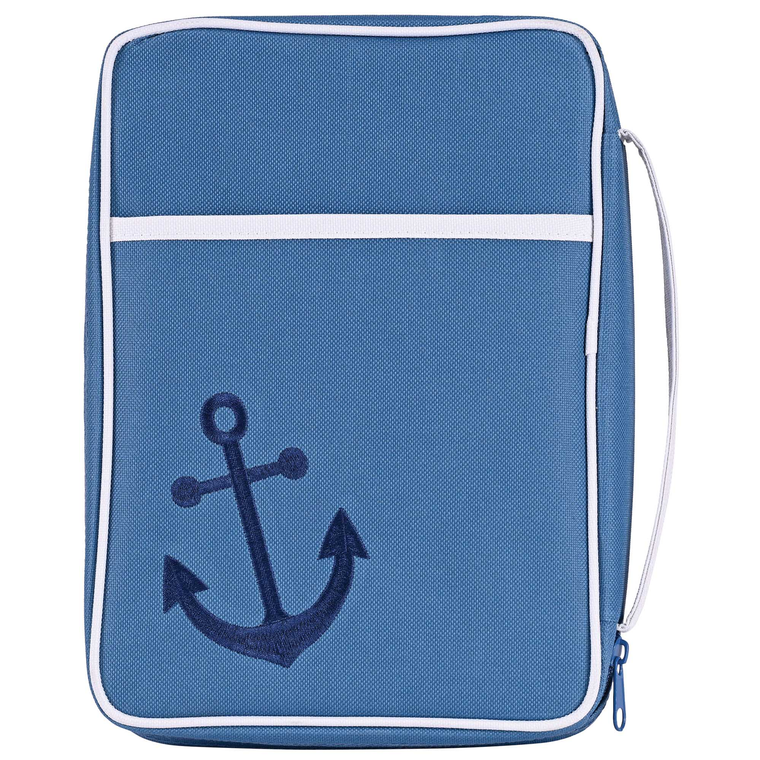 Bible Cover Blue Hope Is Our Anchor Lg