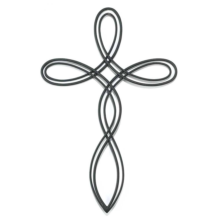 Wall Oval Open Cross