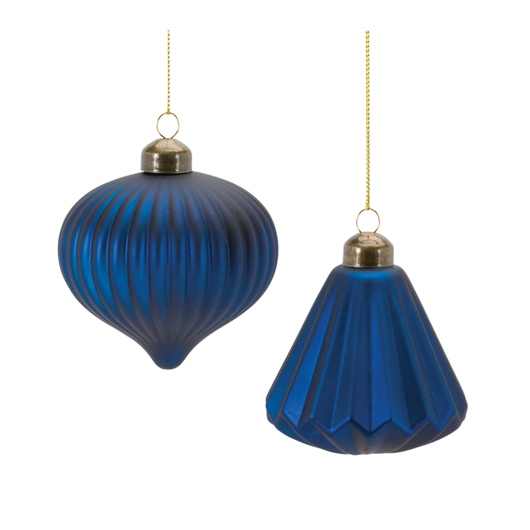 Ribbed Glass Ornament