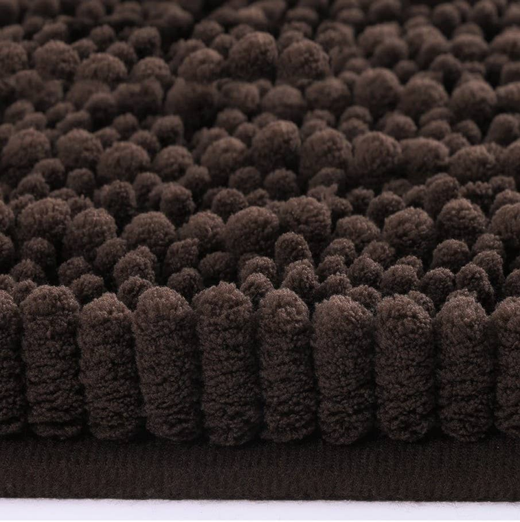 2 Piece Set Blue Cozy Plush Soft Chenille Bath Mat