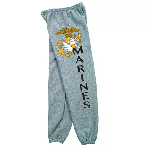Marines Logo Mens Sweatpant Grey