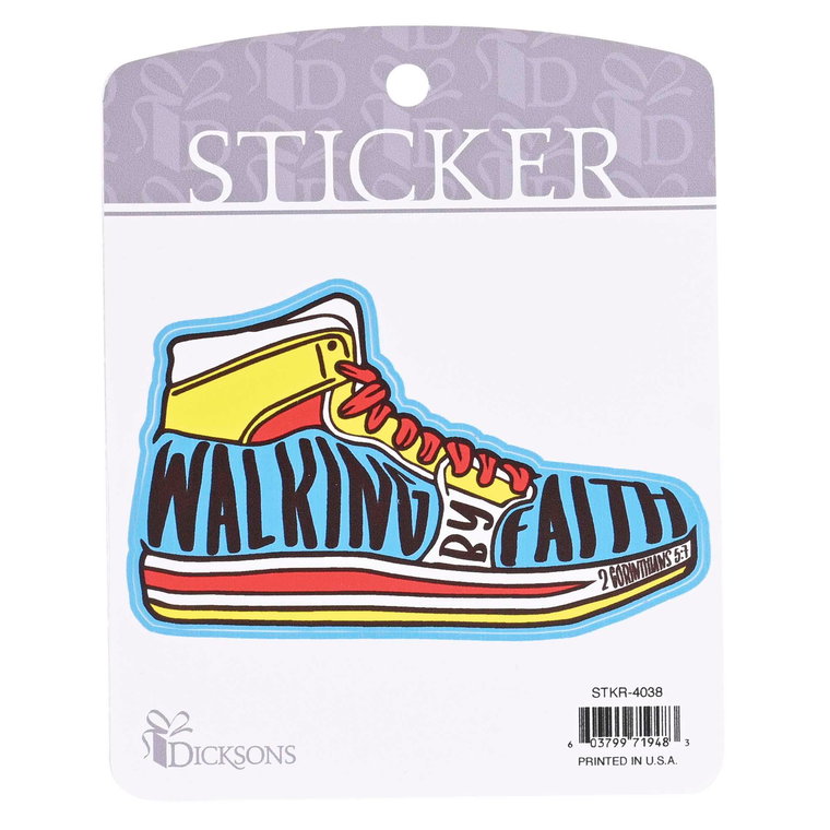 Sticker Shoe Walking By Faith