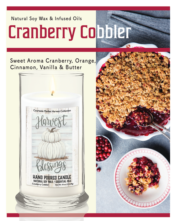 Courtside Market Harvest blessings Status Candle Glass