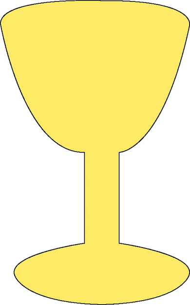 Yellow Sticky Shape Notepad Wine Glass
