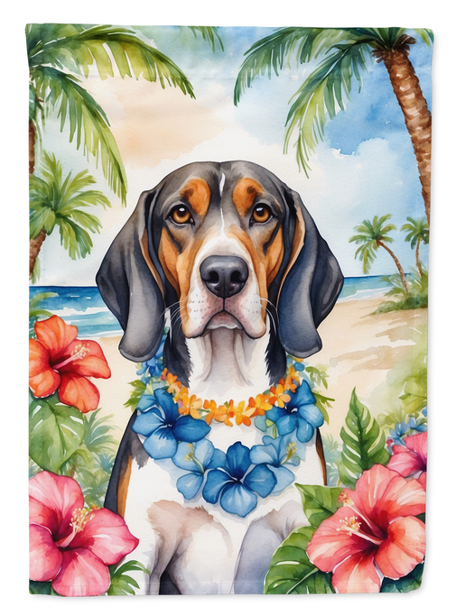 American English Coonhound Luau Garden Flag
