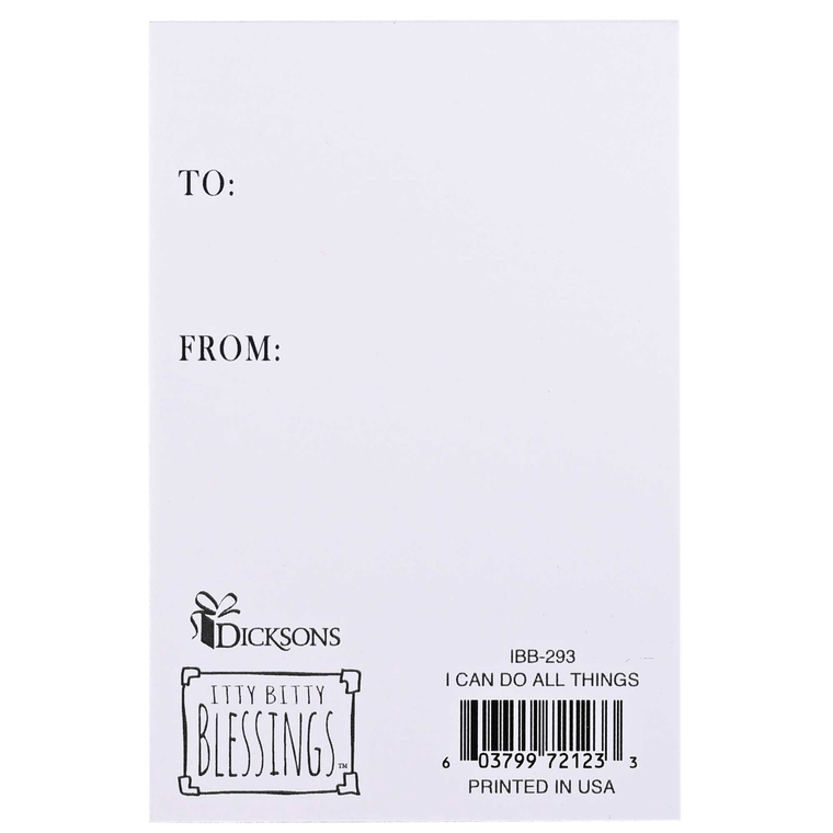 Itty Bitty Card I Can Do All Things 2x3