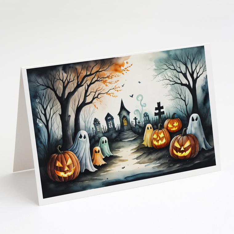Ghosts Spooky Halloween Greeting Cards Pack of 8