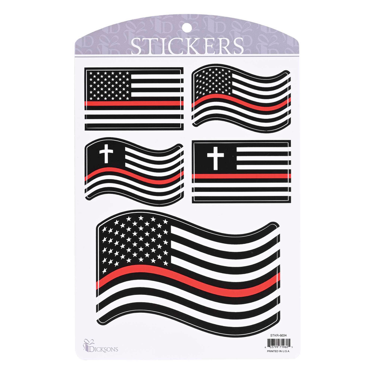 Sticker Red Line Flag Collection