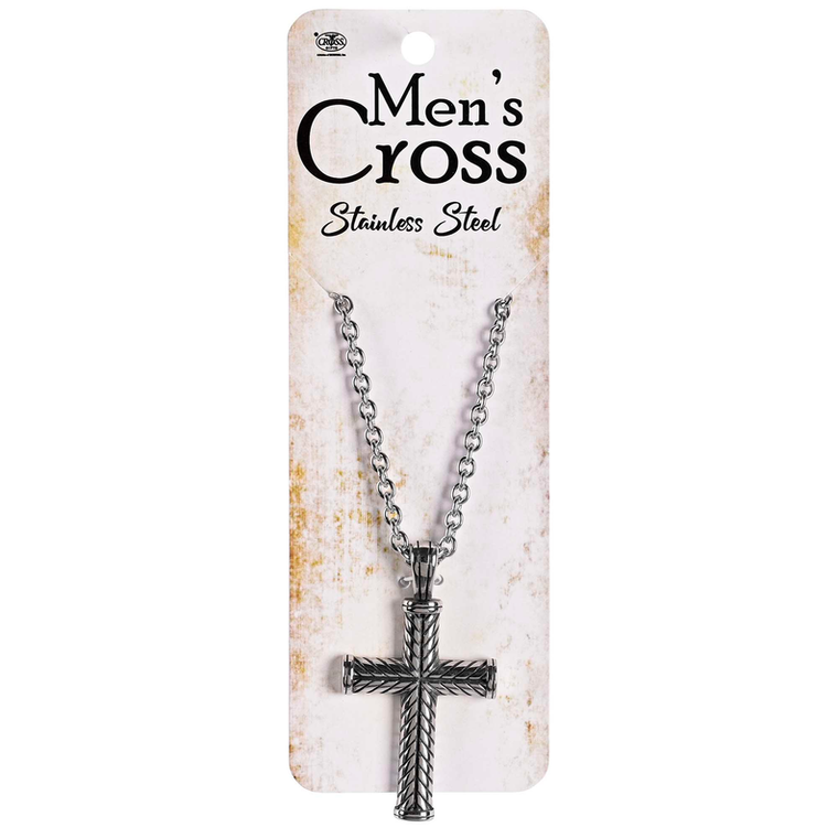 Necklace Antique Swirl Cross 24Inch