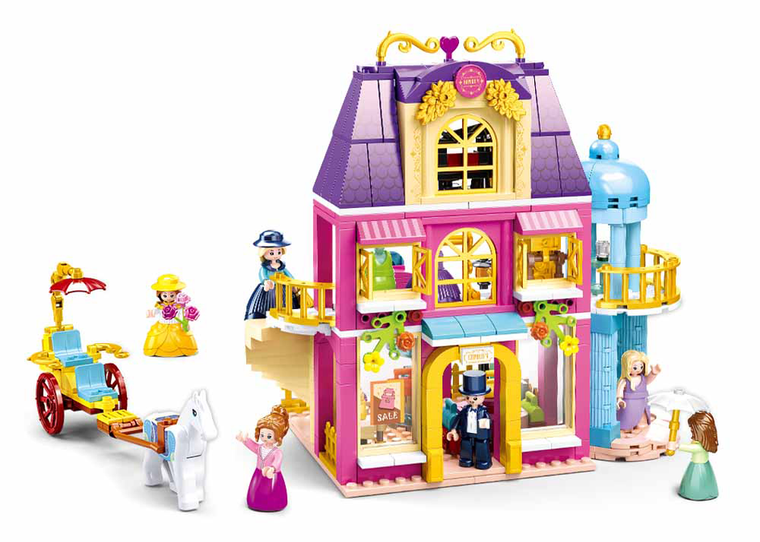 Girl's Dream Village Department Store Building Brick Kit (526 pcs)