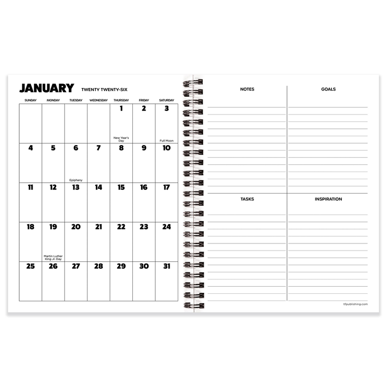 2026 Maxine Medium Weekly Monthly Planner
