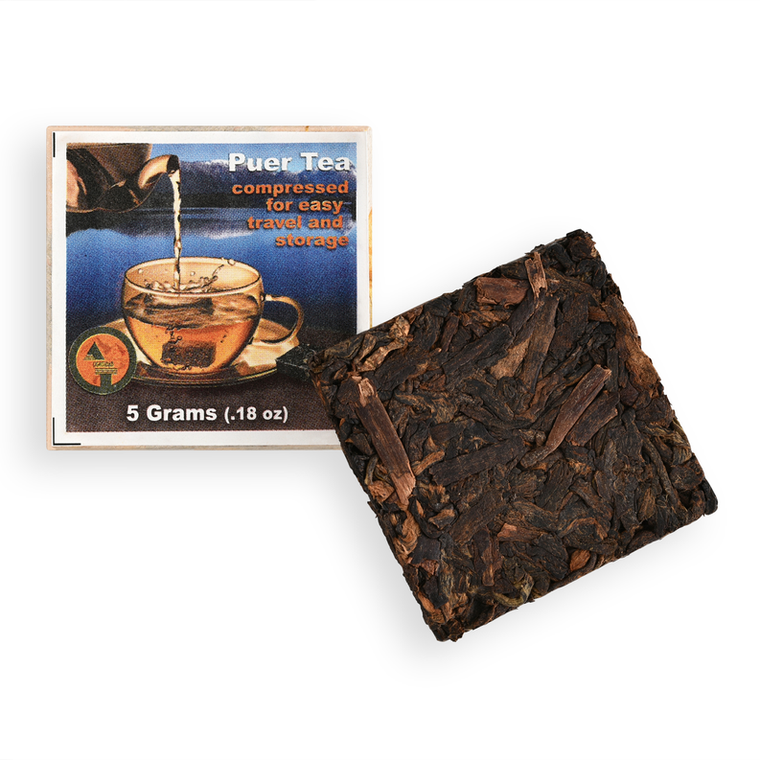 Puer Tea Real Leaf Ripe Post Fermented 5 Compressed 5gram Bricks Sampler Box Lightload Tea