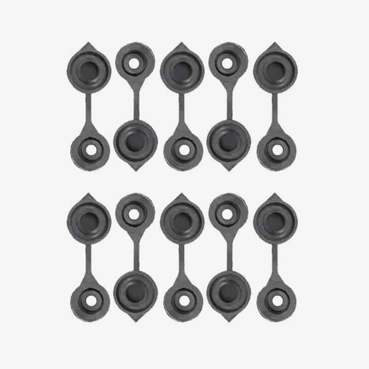 Ten Replacement Black Vent Caps Made to Fit Any Fuel / Gas / Water Can with Vent