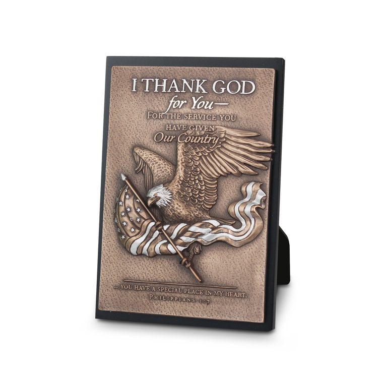 SculpturePlaque Moments Of Faith US Flag