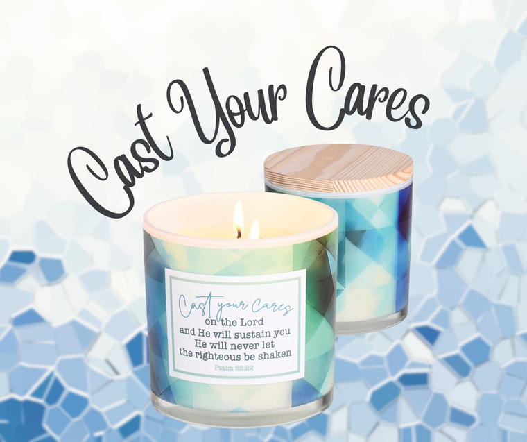 Soy Candle Cast Your Cares On Lord 13 Oz