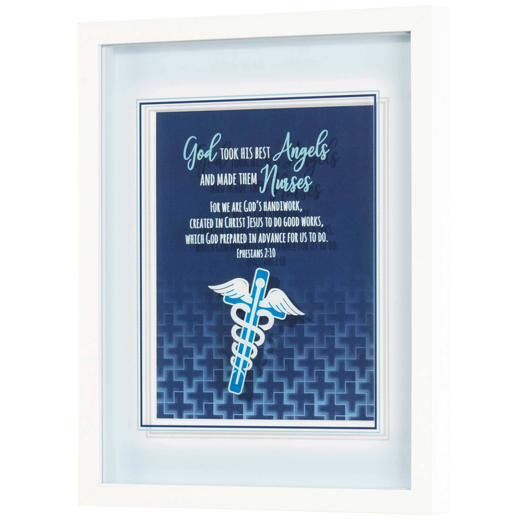 Framed Wall Art Nurse God Took His Best