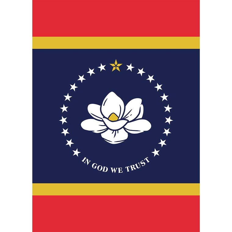 Mississippi State Flag Garden Print Flag