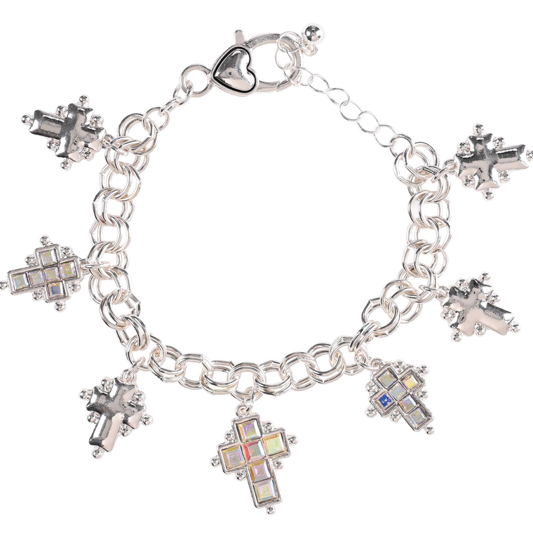 Bracelet The Cross With Multi Cross Drop