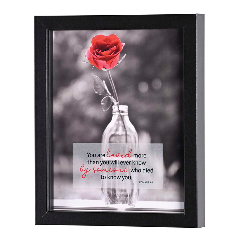 Framed Wall Art You Are Loved Romans 5:6