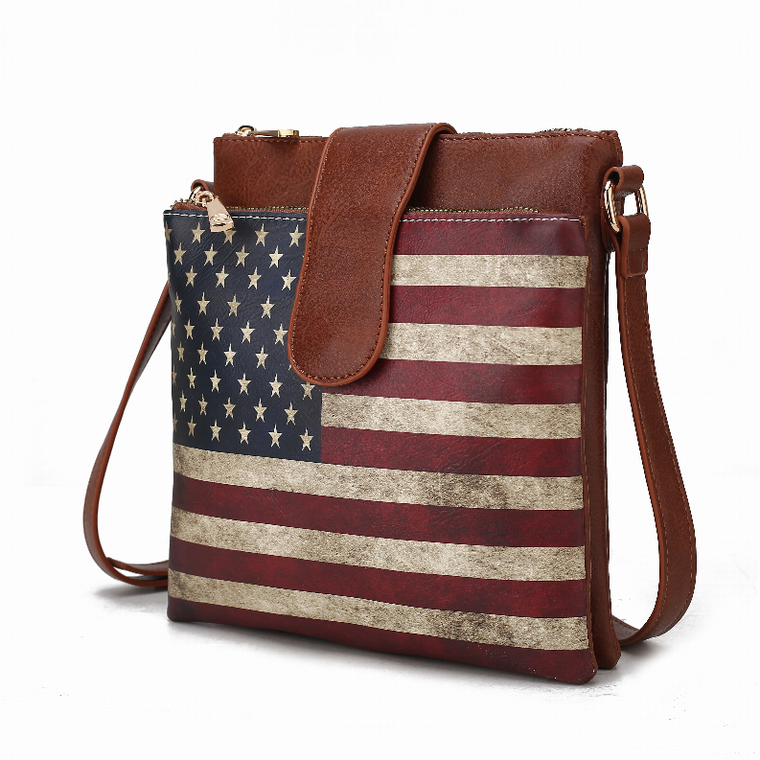 Josephine Vegan Leather Women's FLAG Crossbody Bag