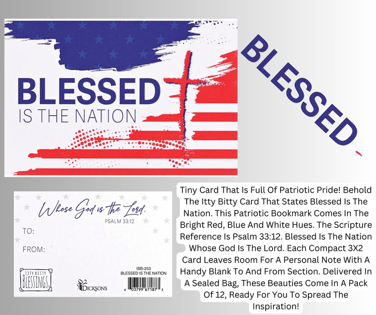 Itty Bitty Card Blessed Is The Nation