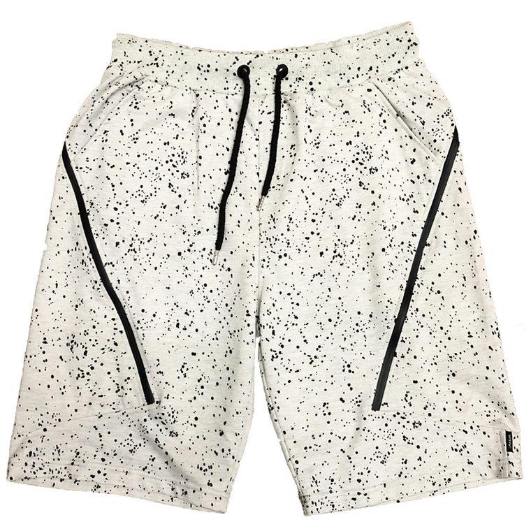 White Splatter Logo Shorts