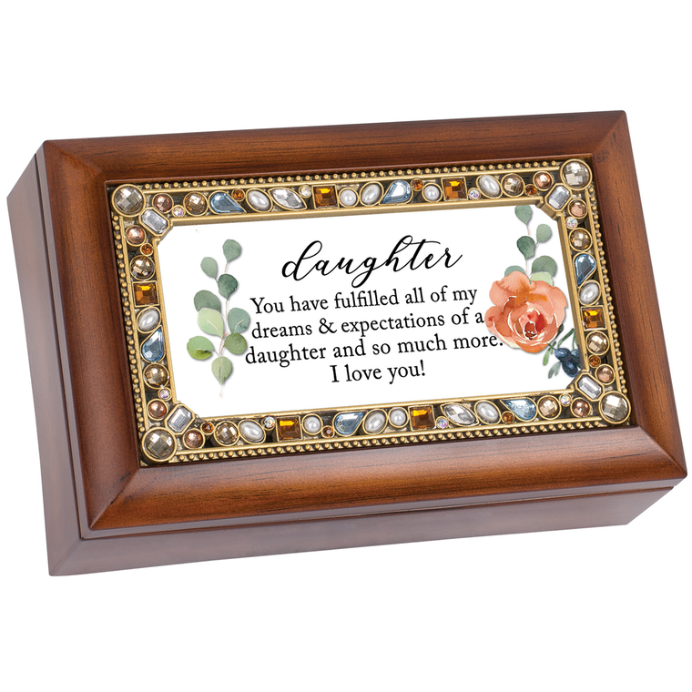 Petite Music Box Jeweled Daughter