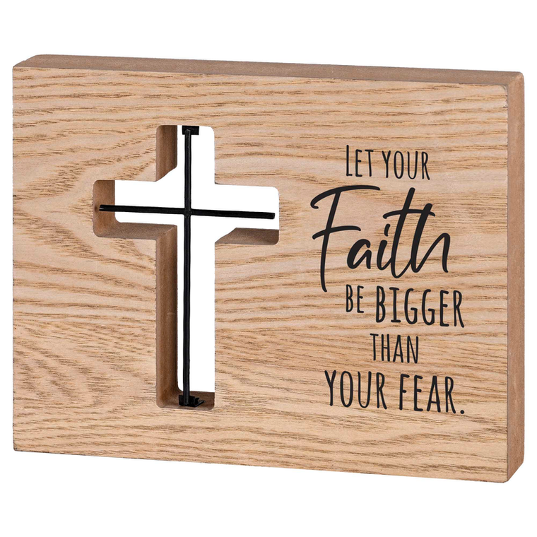 Tabletop Wire Plaque Let Faith Be Bigger