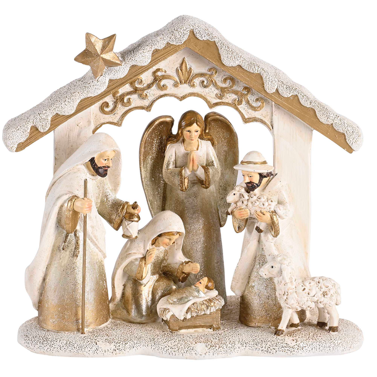 Nativity Family Animals Angel Star 7.5H