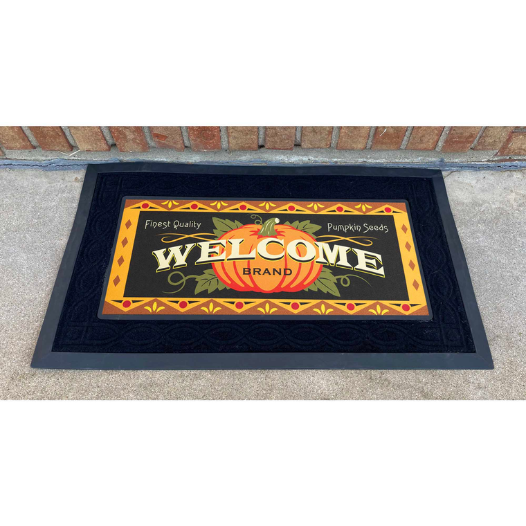 Doormat Insert Welcome Pumpkin