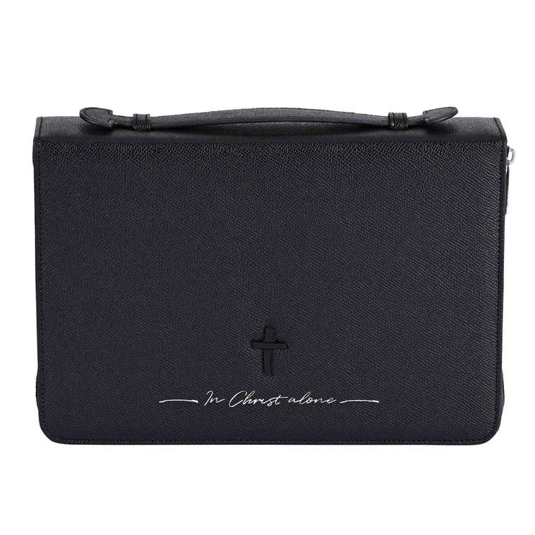 Bible Case In Christ Alone Black XL