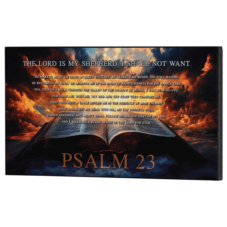 Wall Plaque Lord Is My Shepherd 14x8