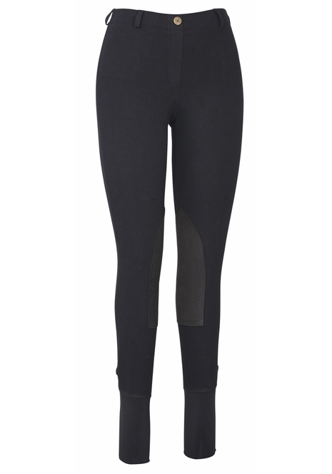 TuffRider Ladies Cotton Lowrise Pull-On Knee Patch Breeches