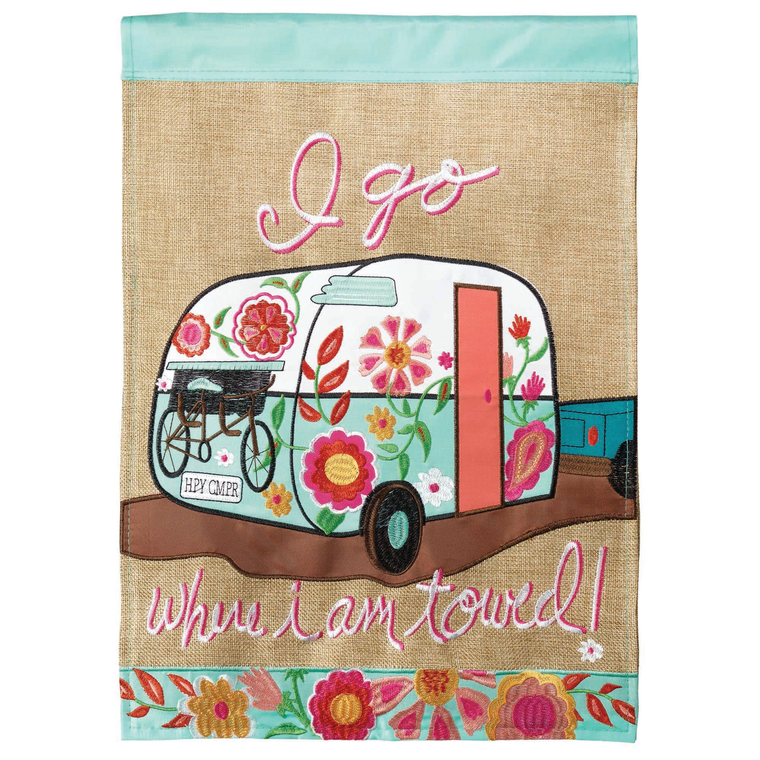 I Go Where I Am Towed Burlap