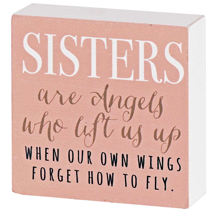 Tabletop Plaque Sisters 3X3