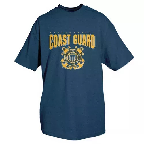 Coast Guard T-Shirt With Logo- Navy