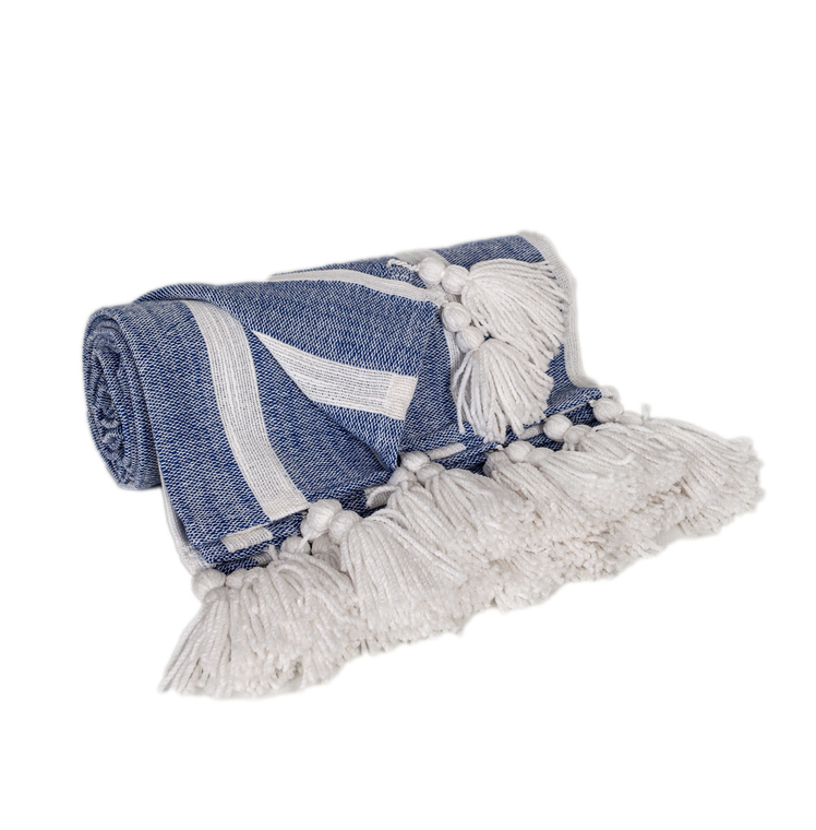 Get Comfort with Parkland Collection's 50" x 60" Cotton Slub Throw