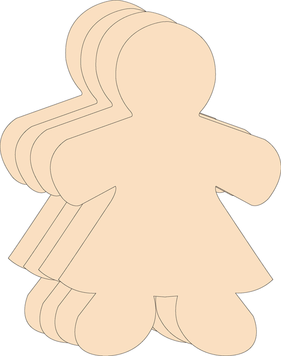 Girl Single Color Super Cut-Outs
