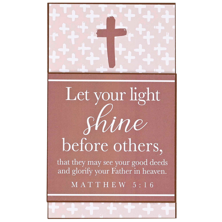 Stacked Wall Plaque Let Your Light Shine